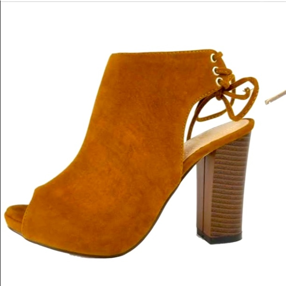 Chase & Chloe Peep Toe Booties